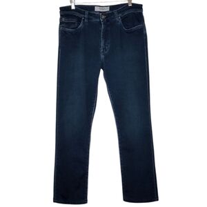 Teleria Zed Cobra Men's Classic Navy Denim Casual Straight Leg Jeans Sz 36